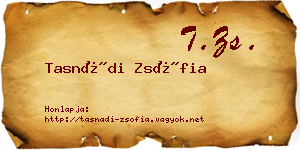 Tasnádi Zsófia névjegykártya